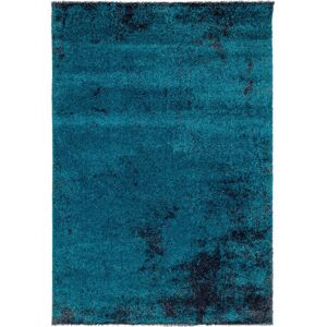 AFK Tapis Vintage délavé - Bleu paon - L - Tapis polypropylène