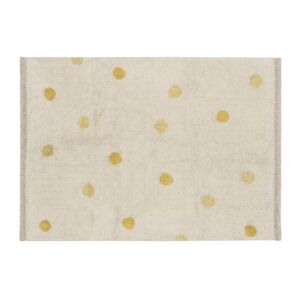 Lorena Canals Tapis Coton Lavable Hippy Dots Honey par Lorena Canals - 120 x 160 cm - Tapis enfant