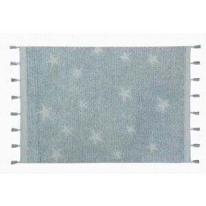 Lorena Canals Tapis Coton Lavable Etoiles Hippy Bleu par Lorena Canals - 120 x 175 cm - Tapis enfant