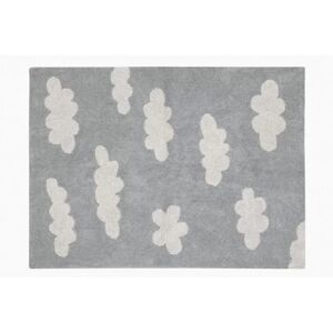 Lorena Canals Tapis Coton Nuages Gris par Lorena Canals - Tapis enfant