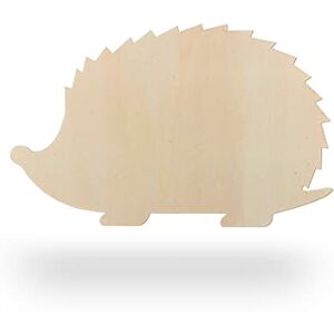 Kleenes Traumhandel Animaux en bois Décoration murale d'animaux en bois Ronds d'animaux Forme animale en bois pour chambre d'enfant, salon, anniversaire (hérisson, largeur 33 cm) - Publicité