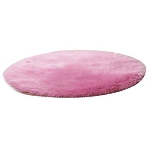 Goodluvk28 Tapis pour décoration d'intérieur   Tapis rond doux en fibre acrylique tapis pour chambre à coucher, salon, coiffeuse, choix parfait pour la décoration de la maison - Publicité