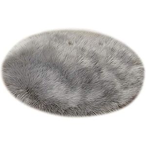 Goodluvk28 Tapis pour décoration d'intérieur   Tapis rond doux en fibre acrylique tapis pour chambre à coucher, salon, coiffeuse, choix parfait pour la décoration de la maison - Publicité