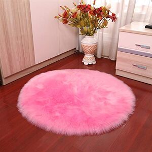 Insun Tapis de décoration en Fausse Fourrure Imitation Polaire Moelleuse Tapis Tapis de Sol Antidérapant Moquette Rond 35cm Diamètre Rose - Publicité