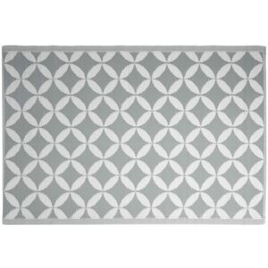 Cémonjardin Tapis extérieur scandinave gris en polypropylène recyclé 120 x 180 cm