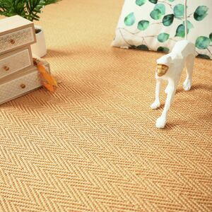 Tapis sur mesure Sisal Veracruz Chevron Miel