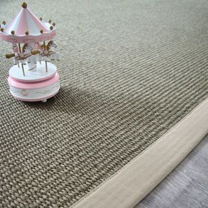 160x230 Tapis Sisal Quintana grege - Ganse coton grege