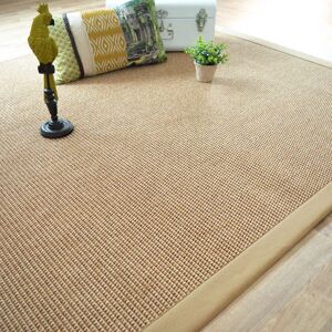 160x230 Tapis tissé plat - Lombok naturel - Ganse coton beige