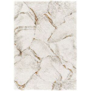 80x150 Tapis de salon - Marbre blanc - Veinage couleur