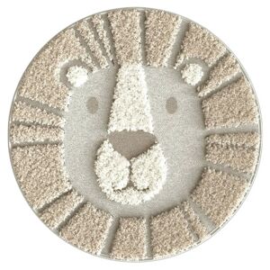 Ø120 Tapis rond chambre d'enfants - Monsieur Lion - Facile d'entretien