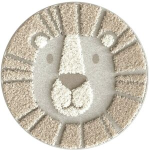 Ø120 Tapis rond chambre d'enfants - Monsieur Lion - Facile d'entretien