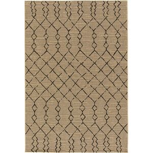 120x170 Tapis Salon / Terrasse - Scandinave - Marron beige et noir