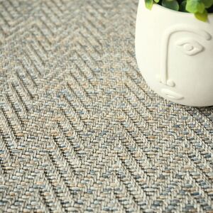 Tapis sur mesure Tisse plat Java Chevron Gris grege