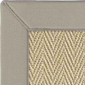 Tapis naturel en Sisal - Veracruz chevron - Blanchi - Ganse grise