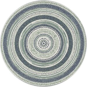 Ø120 Tapis rond d'exterieur ou d'interieur - Celeste - Bleu et vert