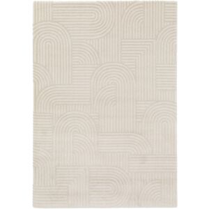 200x290 Tapis de salon - Small Circle Line - Beige et écru