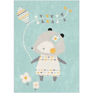 80x150 Tapis chambre d'enfant - Lily Fox - Bleu