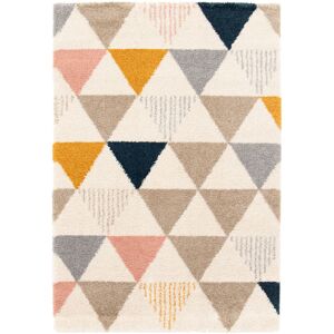 200x290 Tapis doux a poils longs - Eden - Triangles multicolore