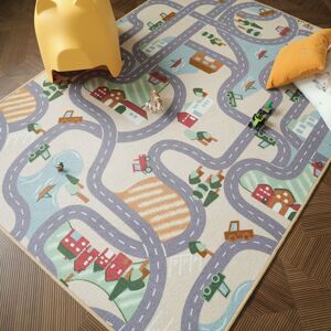 160x230 Tapis de jeu enfant - Circuit de voiture - Campagne