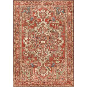 120x160 Tapis doux a motif oriental - Jalil - Rouge