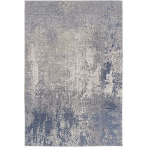 120x170 Tapis souple en tissu chenille recycle - Montmartre - Bleu de Nîmes