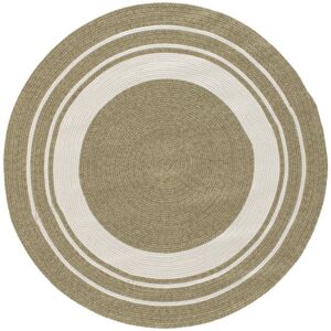 Ø120 Tapis rond imitation fibres naturelles exterieur et interieur - Provence - Aspect jute