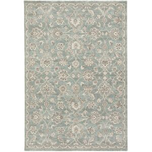 120x170 Tapis a motif floral oriental - Nora - Bleu