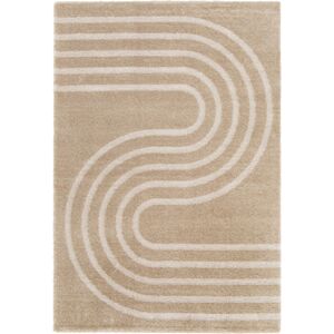 120x170 Tapis doux en matiere recyclee - Soft Line - Beige