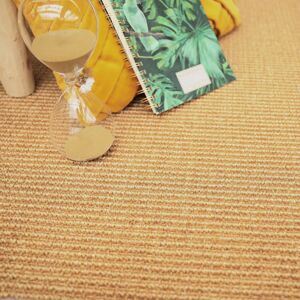 Tapis sur mesure Sisal grosses boucles Cuba Paille doree