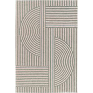 160x230 Tapis souple en matiere recyclee - New Line - Beige et vert clair