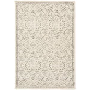 120x170 Tapis à motif floral oriental - Arabesque - Écru