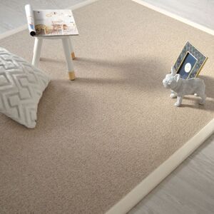 160x230 Tapis pure laine Killoo grege - Ganse coton ecru