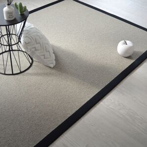 200x200 Tapis pure laine Killoo gris - Ganse coton noir