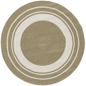 Ø90 Tapis rond imitation fibres naturelles exterieur et interieur - Provence - Aspect jute