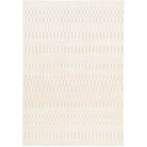 120x170 Tapis de salon graphique en relief - Tempo - Creme