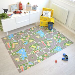 Tapis sur mesure Vinyle pour les enfants Circuit - Les Rues de la Ville Verte