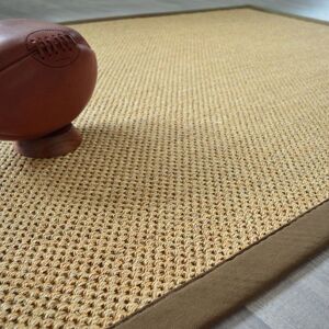 250x350 Tapis sisal - Kidara chaume - Ganse brune