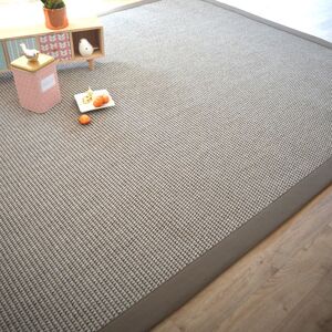 80x150 Tapis tissé plat - Lombok silver - Ganse coton taupe