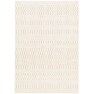 160x230 Tapis de salon graphique en relief - Tempo - Creme