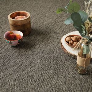 Tapis sur mesure Tisse plat - Mahe - Marron cendre