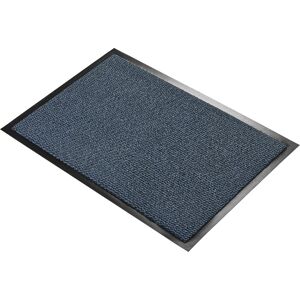 Tapis d'entrée économique Vyna-Plush 60 x 90 cm bleu