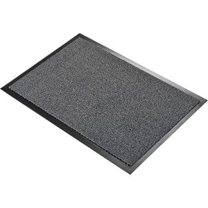 Tapis d'entrée économique Vyna-Plush 60 x 90 cm gris