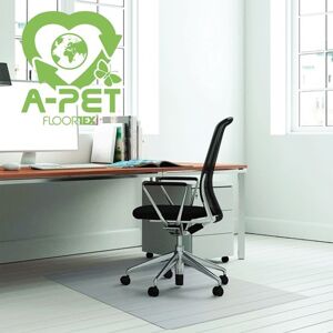 Floortex Tapis protège-sol APET ecologique, pour sol dur, format 120 x 90 cm, 100% recyclable