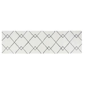 Maisons du Monde Tapis de couloir style berbère tufté noir et blanc 80x300 - Publicité