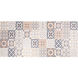 Maisons du Monde Tapis en vinyle motifs carreaux de ciment multicolores 66x150