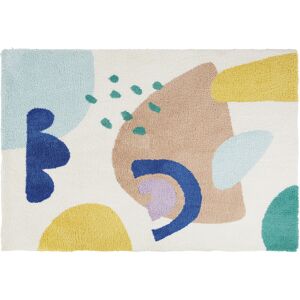 Maisons du Monde Tapis tufte a formes colorees bleu, vert, orange 120x180