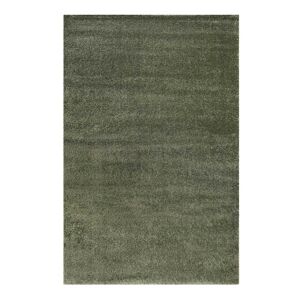 Esprit Tapis uni intemporel vert olive chine pour salon, chambre 200x133