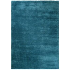 Esprit Tapis tufté poils longs bleu pétrole doux 190x130