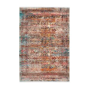 Deladeco Tapis rayé vintage en polypropylène multicolore 80x150 - Publicité