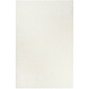 Homie Living Tapis uni tres doux a meches tres hautes et denses blanc casse 225x160